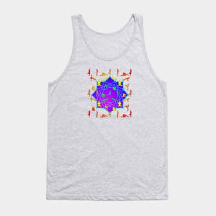 Lotus Flower And Yoga Poses Tank Top